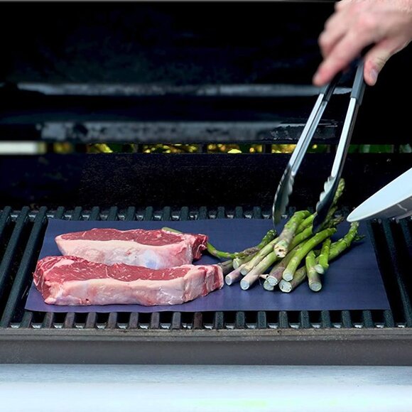 AS SEEN ON TV DIAMOND GRILL & BAKEMATS 2 PK 16"X13" - BLUE (NEW WITH TAGS) - Picture 4 of 4